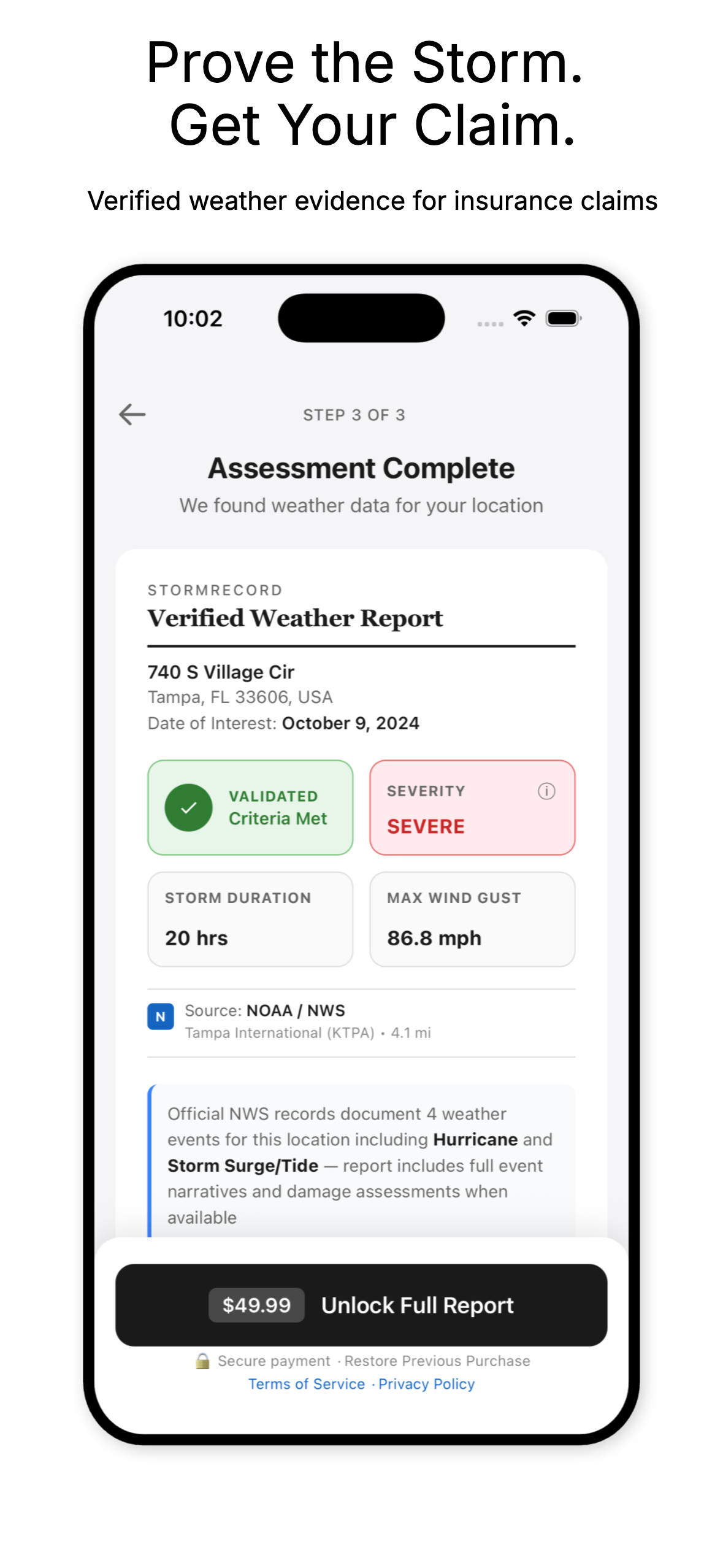 StormRecord App Assessment Complete