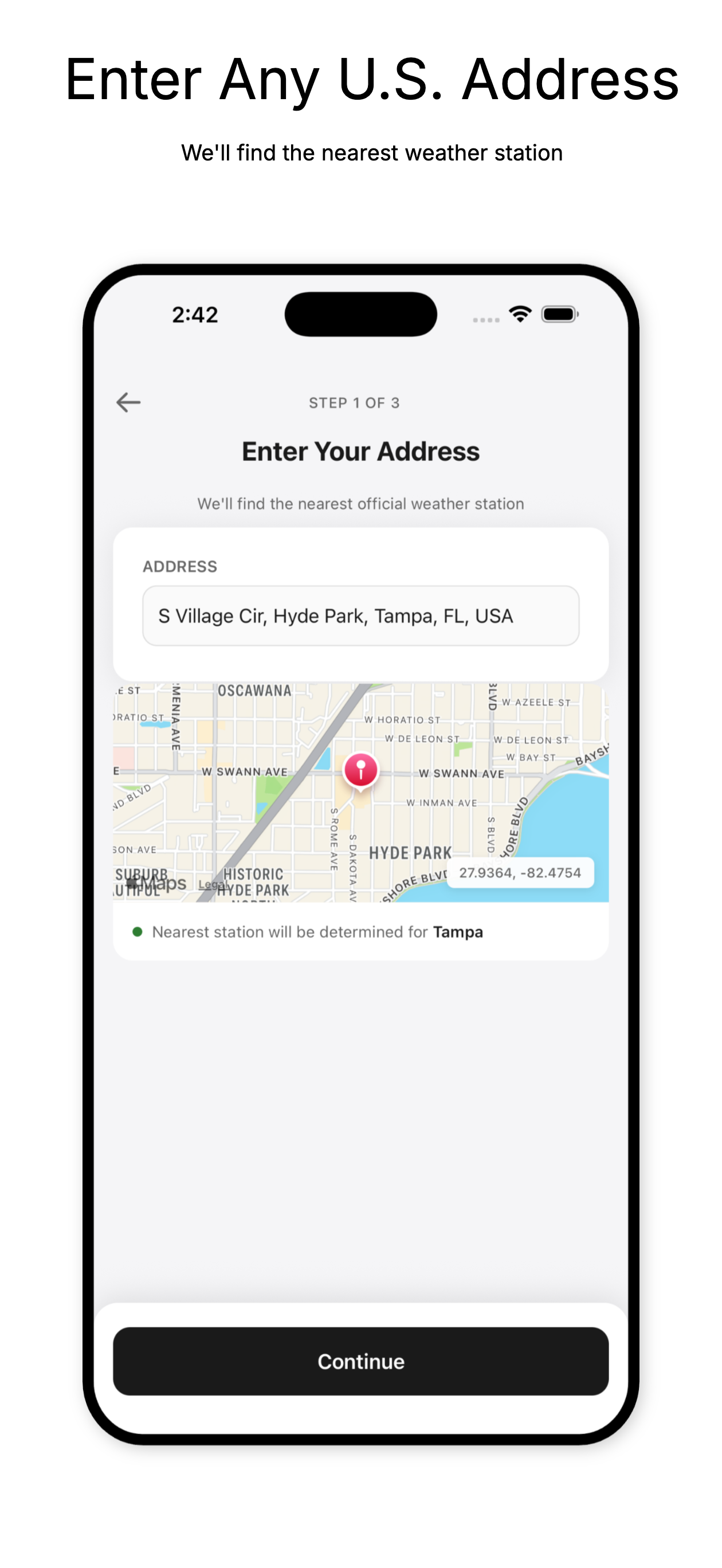 Enter your property address