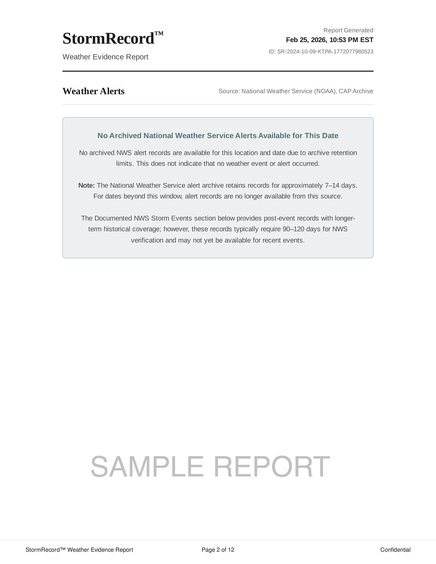 Sample report page 2