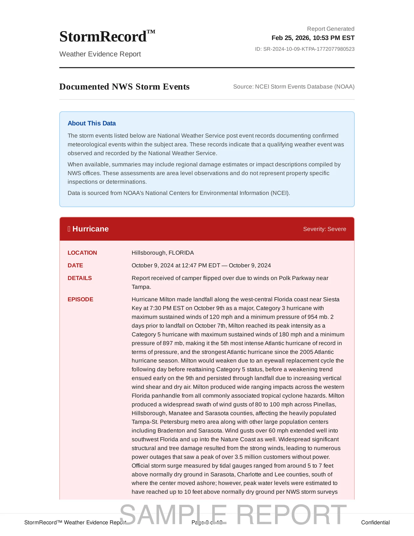 Sample report page 3