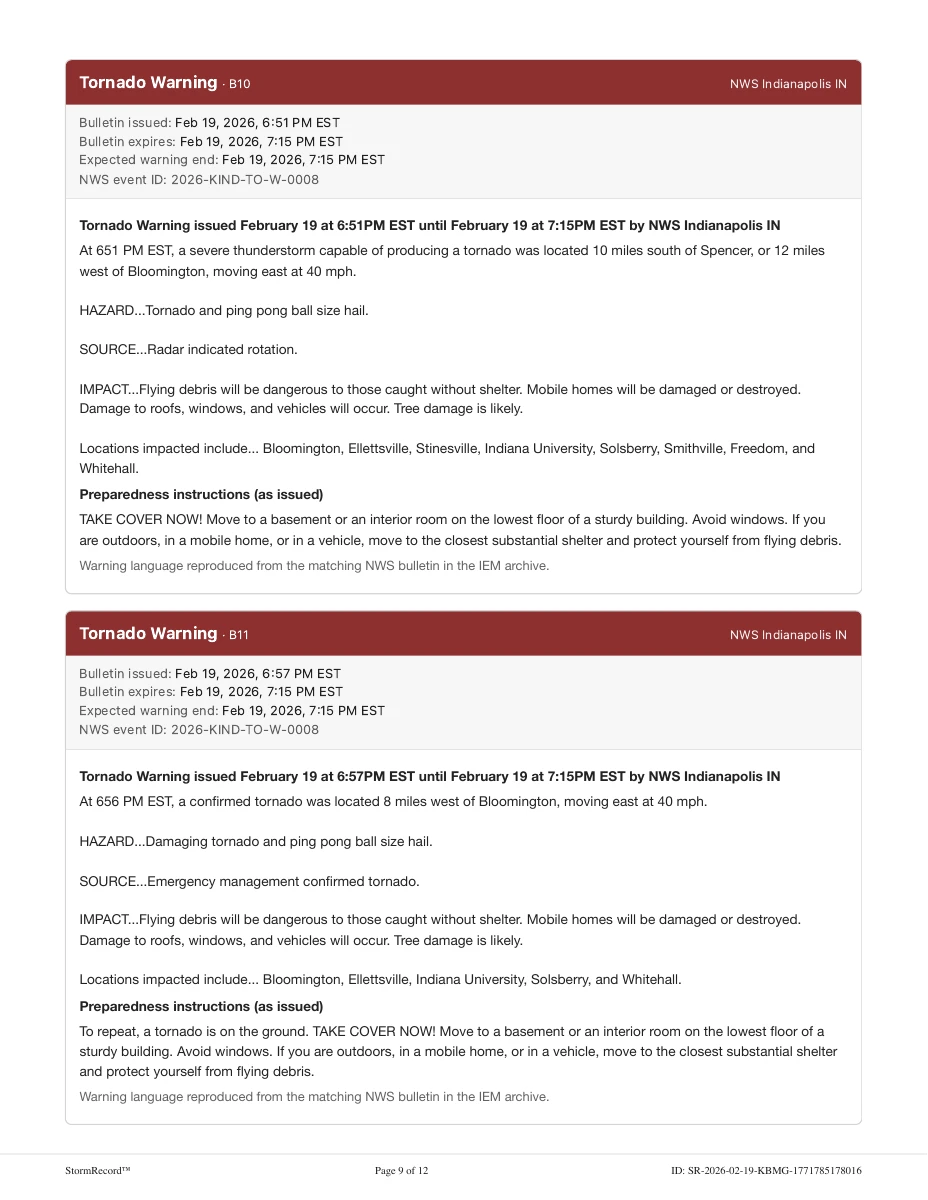 Bloomington sample report page 9